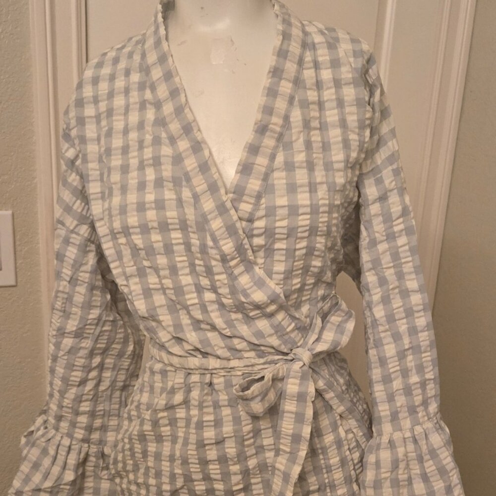 Open Edit Gingham Robe NWT